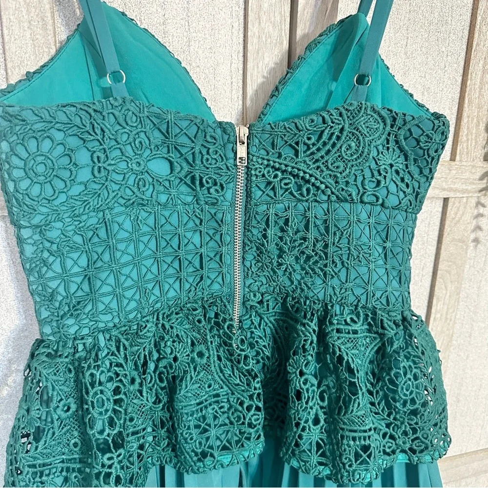 MOSSMAN *Change of Heart*  Lace Mini Dress | Jade Green |  US Size 2 | NWT - Picture 13 of 16